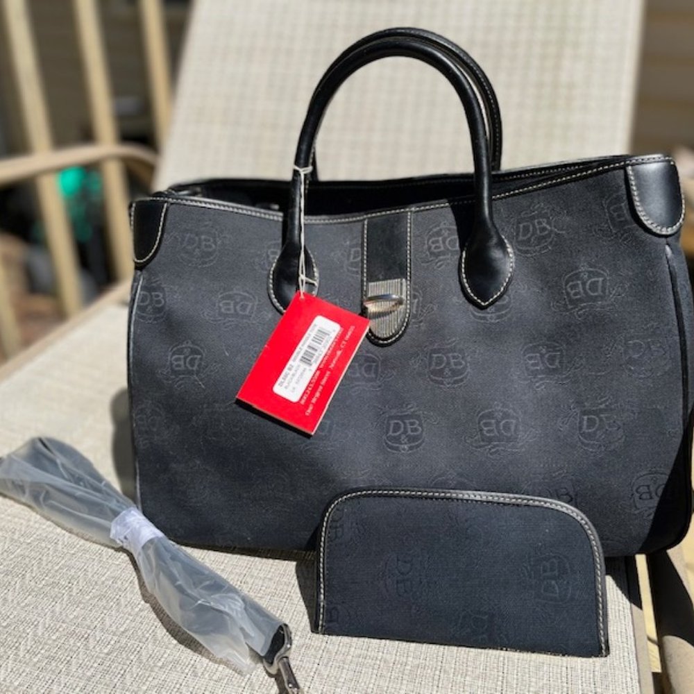 Dooney & Bourke Canvas/Leather Double Handle Tote NWT